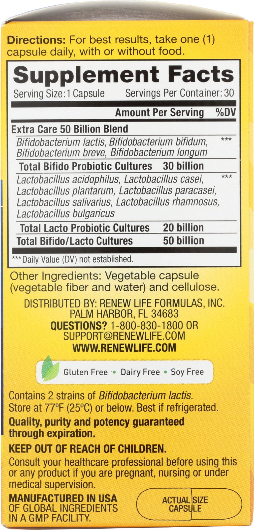 50 Billion CFU Digestive Probiotic B76417