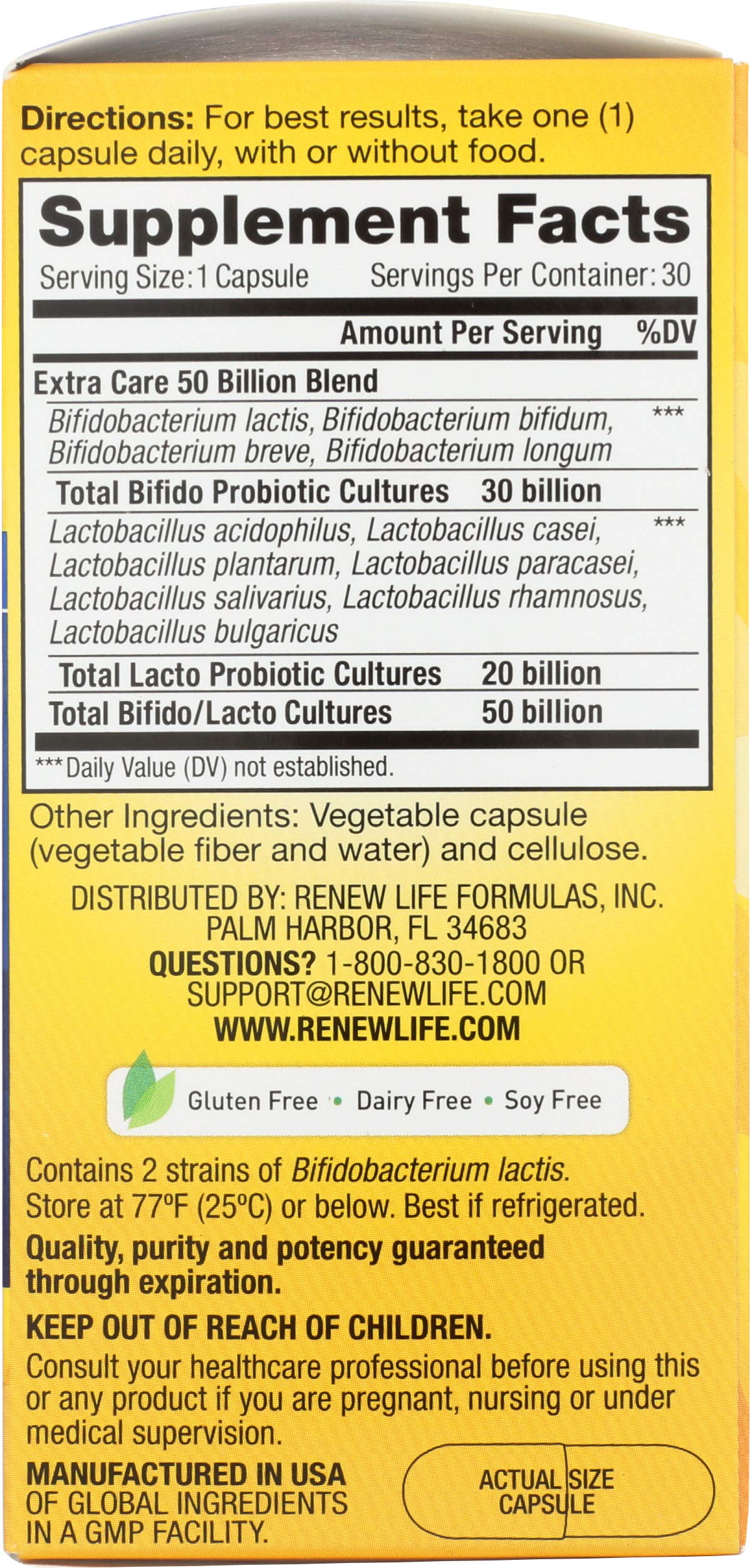 50 Billion CFU Digestive Probiotic B76417