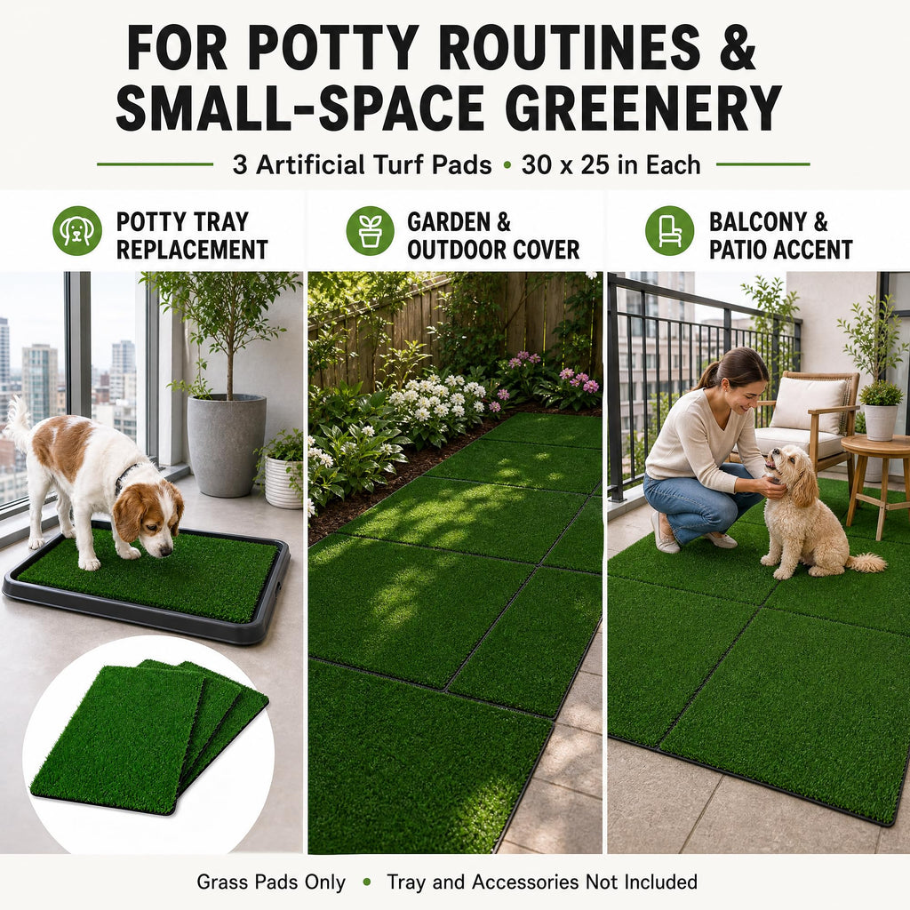 Dog Potty Grass Pads 2 Pack 30 x 20 in Replacement Turf Y23228
