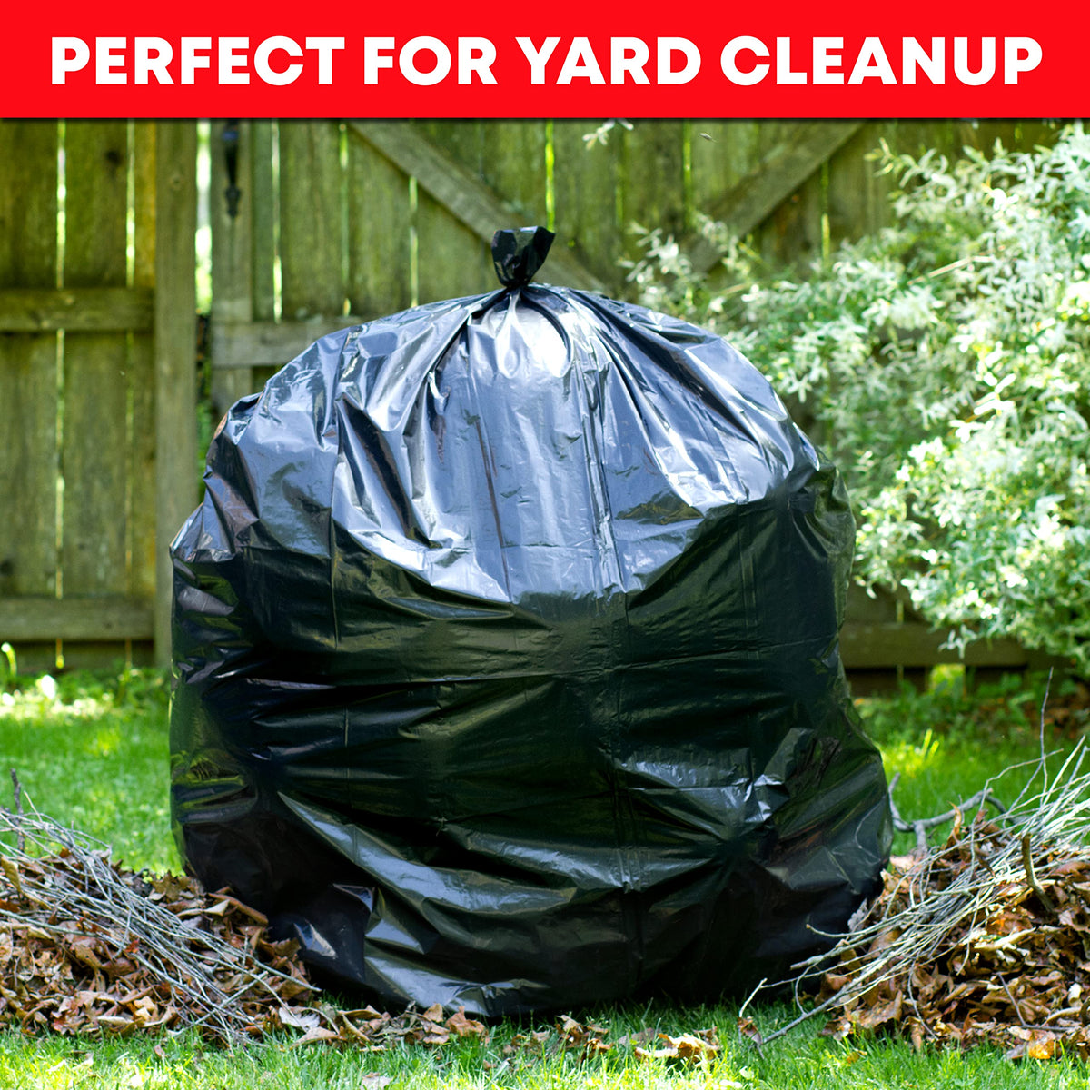 95-96 Gallon Black Heavy Duty Trash Bags with Ties U519932