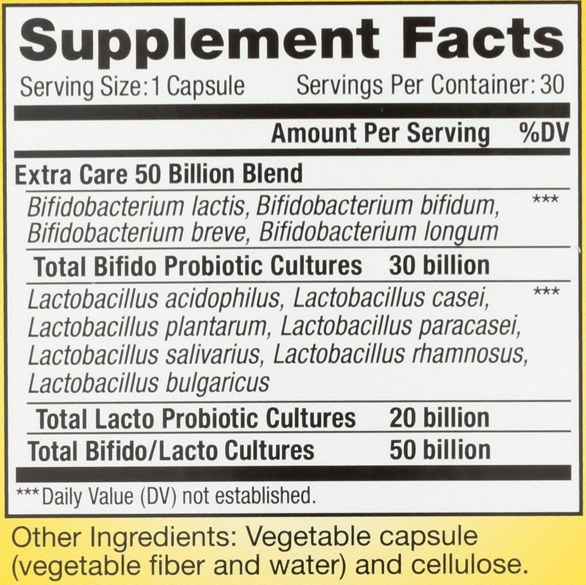 50 Billion CFU Digestive Probiotic B76417